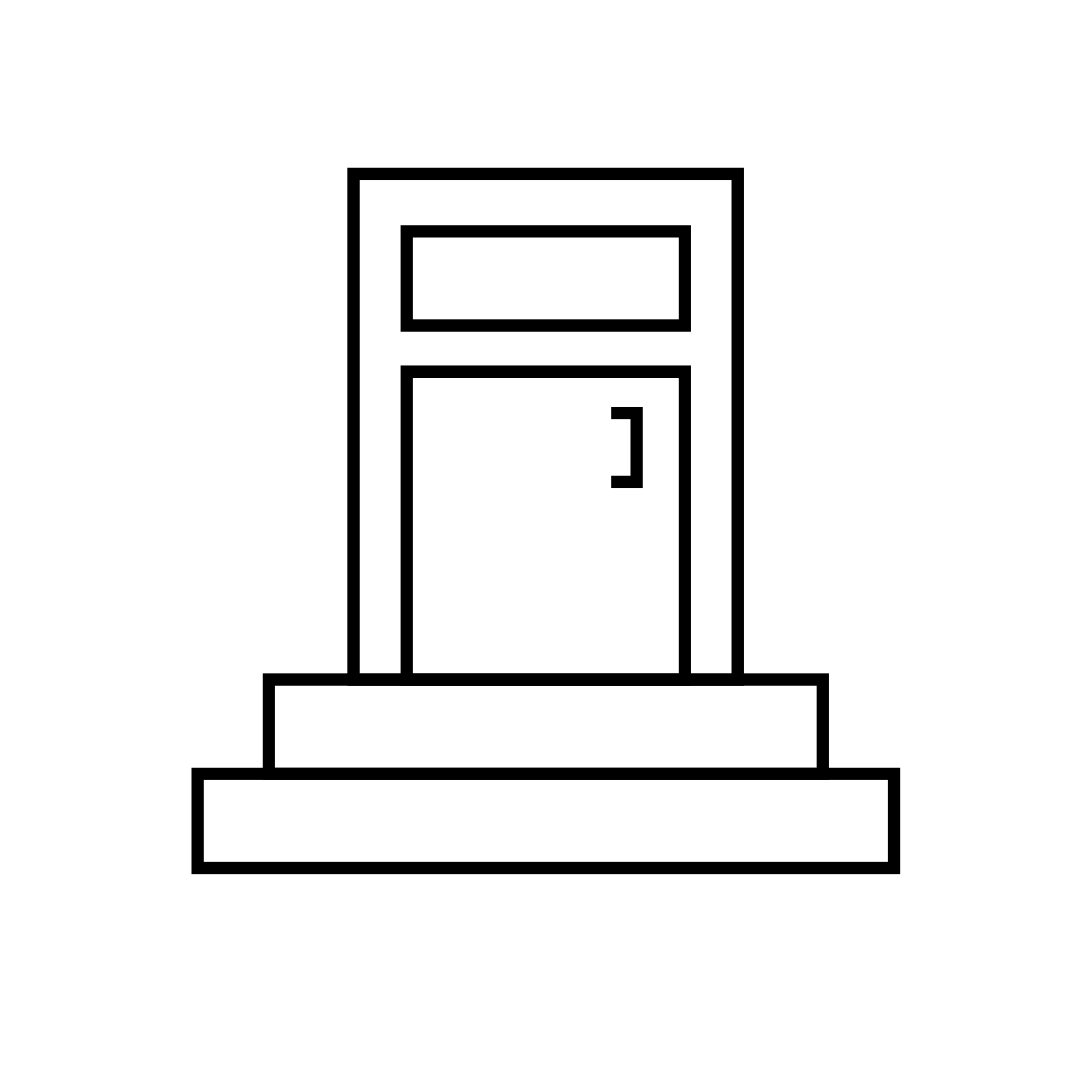 Illustration of a door with a doorknob on a white background