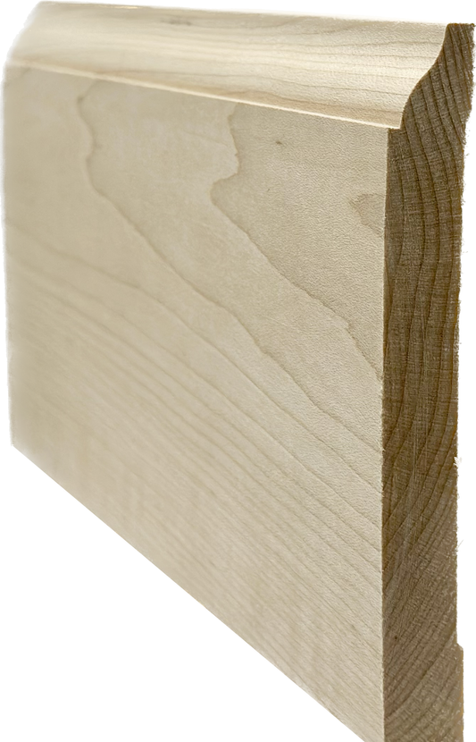 Unfinished Hardwood Baseboard Moulding 9/16 in x 4 1/2 in x 7 ft