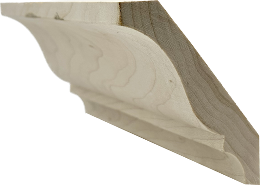 Unfinished Hardwood Crown Moulding 3/4 in x 4 1/4 in x 7ft